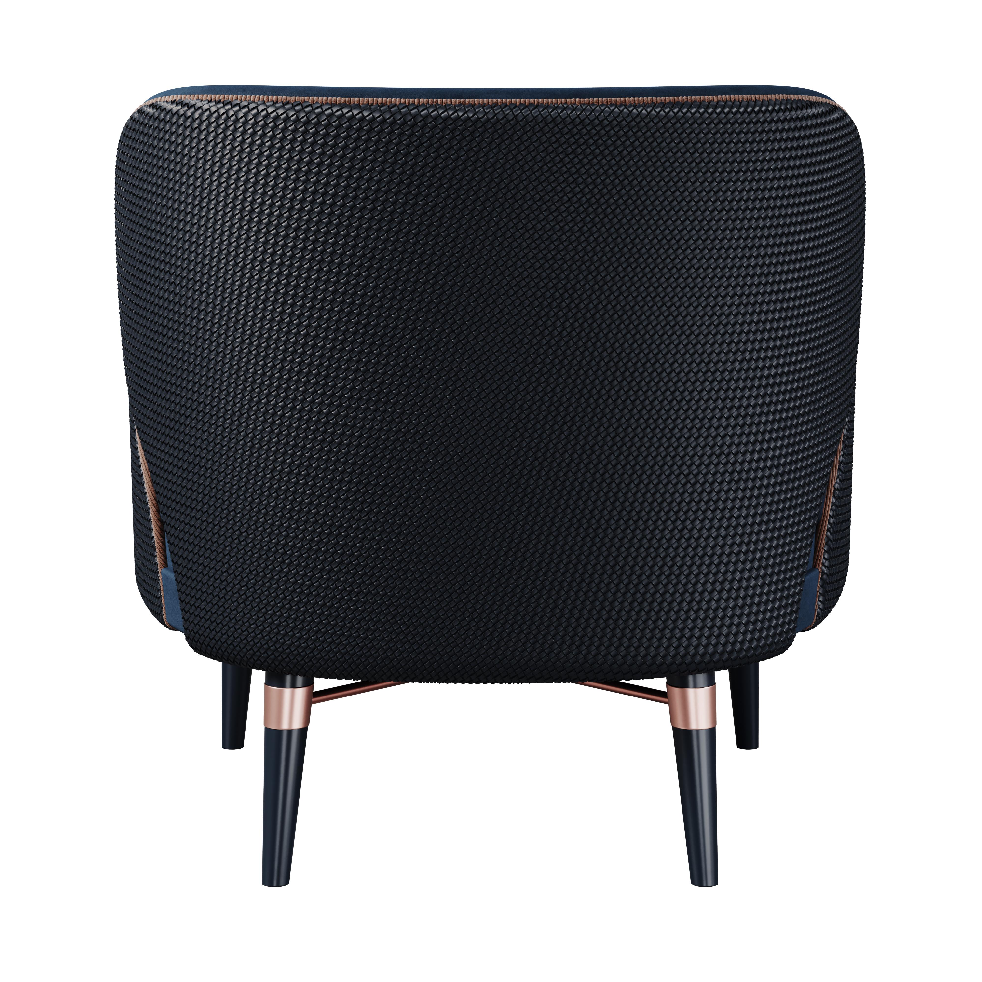 Fauteuil Louis I du 21e siècle Rubelli fabriqué à la main au Portugal par Ottiu en vente 1