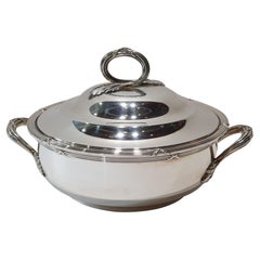 21st Century Louis XVI Style Sterling Silver Entrée Dish and Cover , Italy, 2003