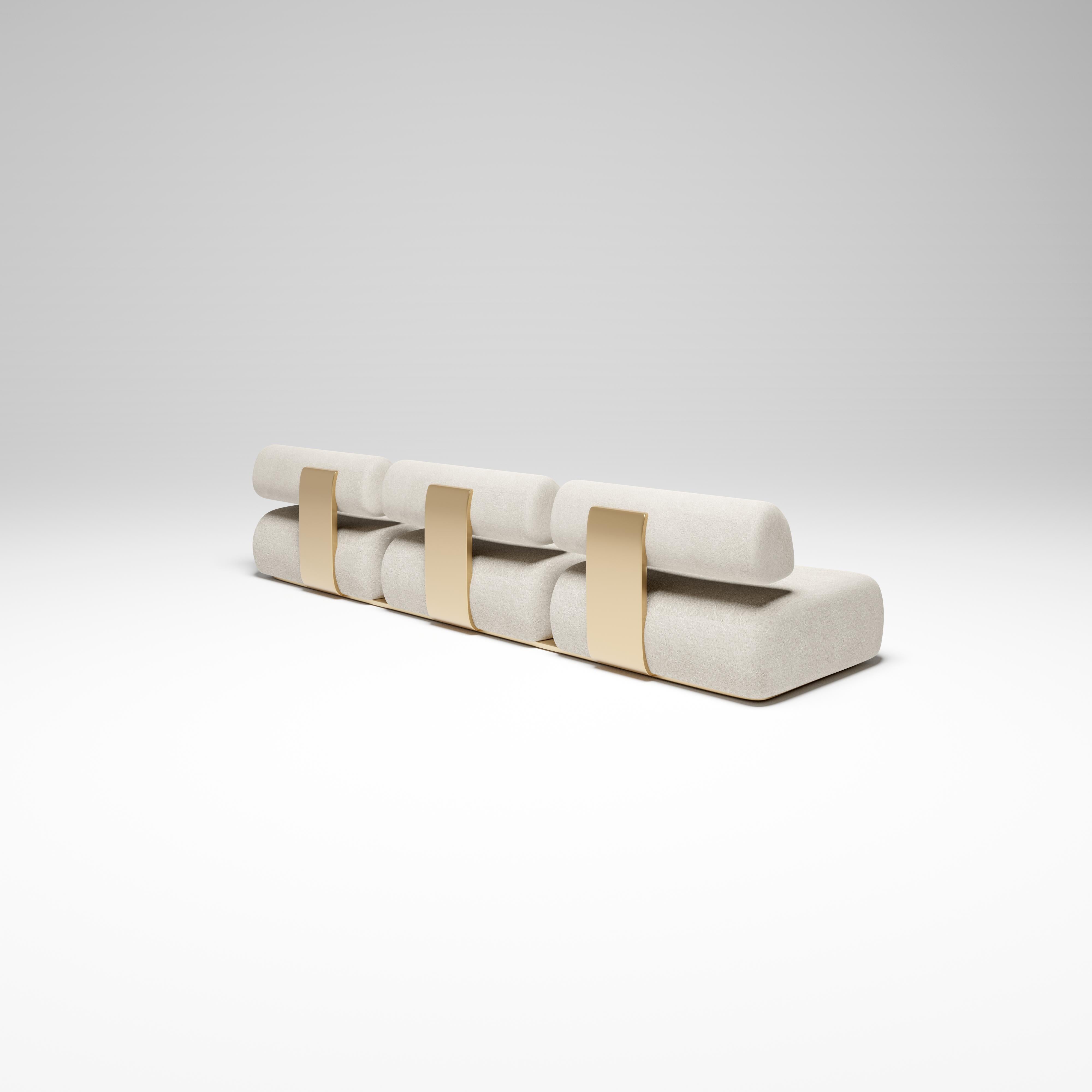 French 21st Century, Lounge 22 Collection Libre Low Straight Sofa by Studio SORS