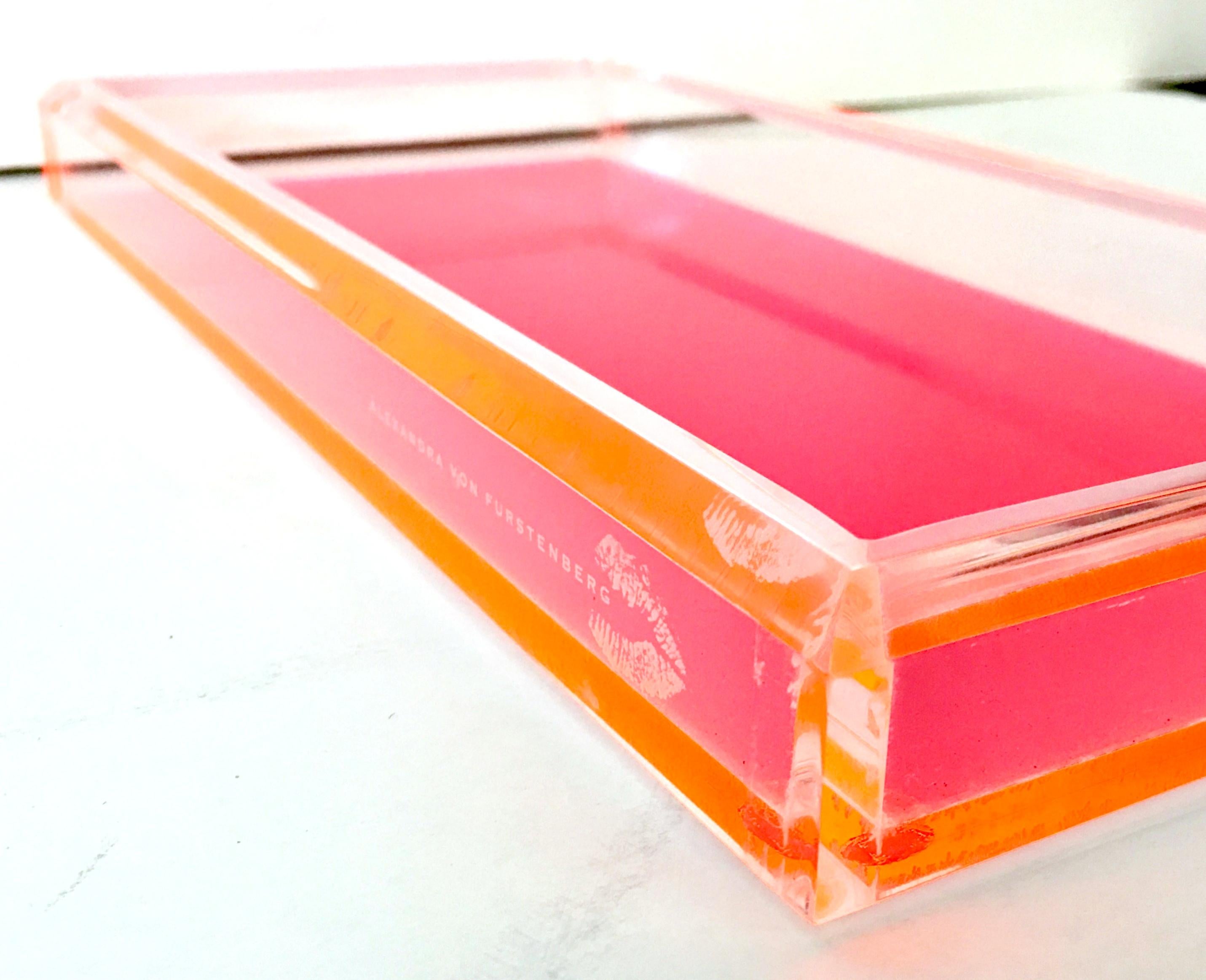 21st Century Lucite Rectangular Tray by Alexandra Von Furstenberg 1