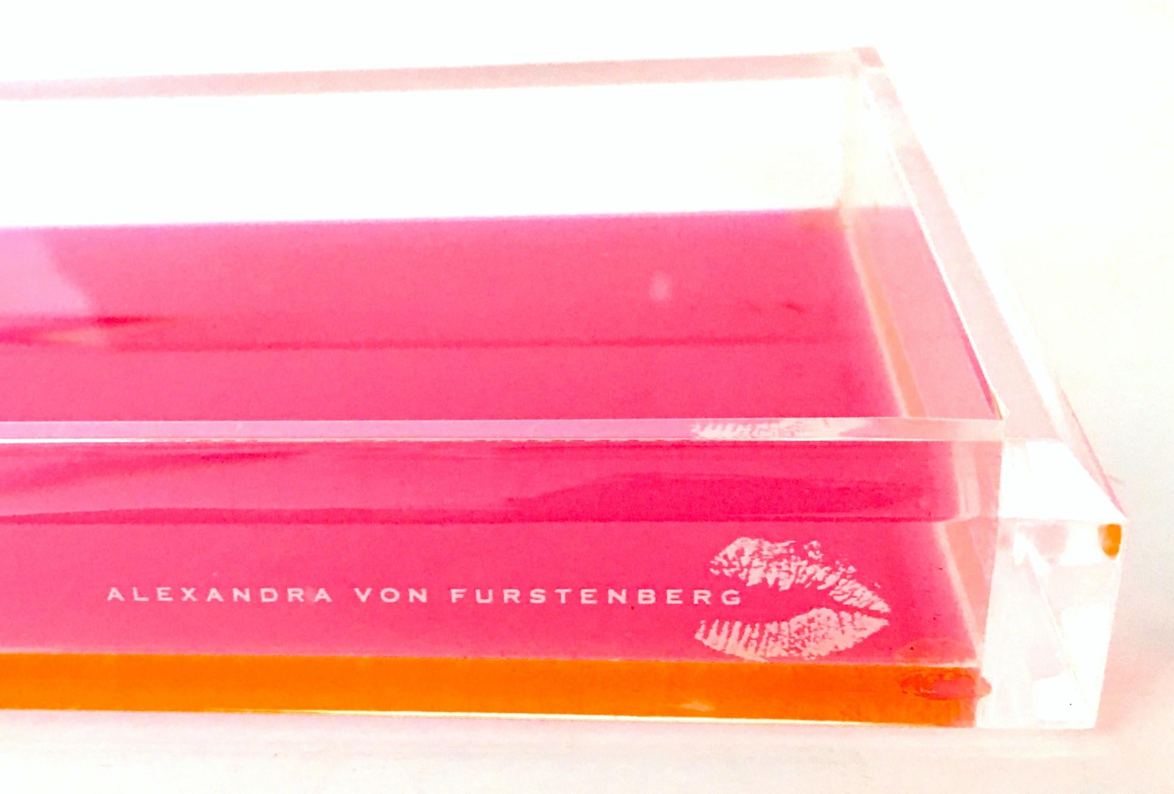 21st Century Lucite Rectangular Tray by Alexandra Von Furstenberg 2