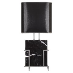 21. Jahrhundert Luděk Tischlampe Marquina Marmor Hergestellt in Portugal von Porus Studio