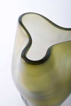 21st Century Ludovica+Roberto Palomba Laguna Bacan Vase Murano Glass Moss Green