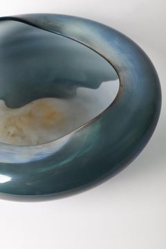 21st Century Ludovica+Roberto Palomba Laguna Barena Vase Murano Glass Deep Blue