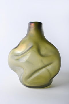 21st Century Ludovica+Roberto Palomba Laguna Caigo Small Vase Murano Moss Green