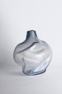 21st Century Ludovica+Roberto Palomba Laguna Caigo Vase Verre Murano Gris Acier