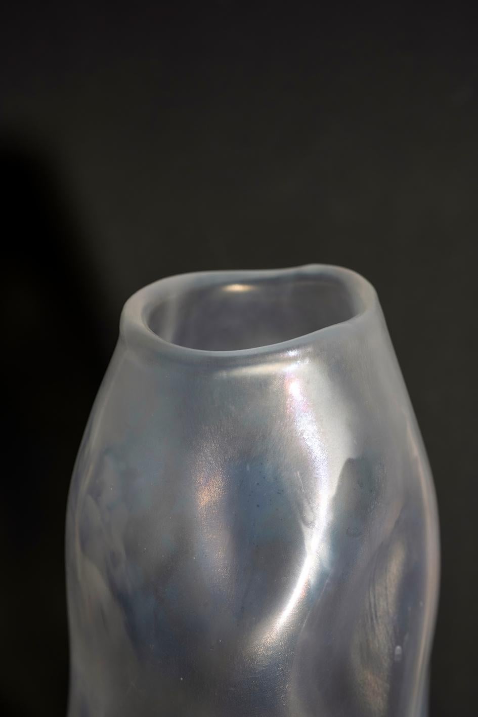 Modern 21st Century Ludovica+Roberto Palomba Laguna Canal Vase Murano Glass Crystal For Sale