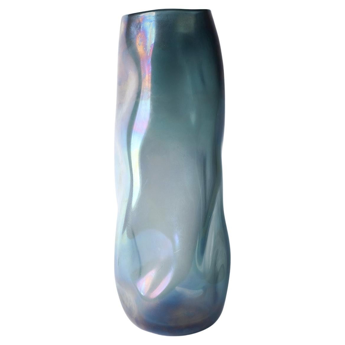 Vase en verre de Murano bleu profond Ludovica+Roberto Palomba Laguna du 21e siècle