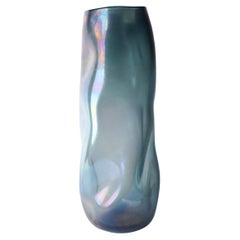 21st Century Ludovica+Roberto Palomba Laguna Canal Vase Murano Glass Deep Blue