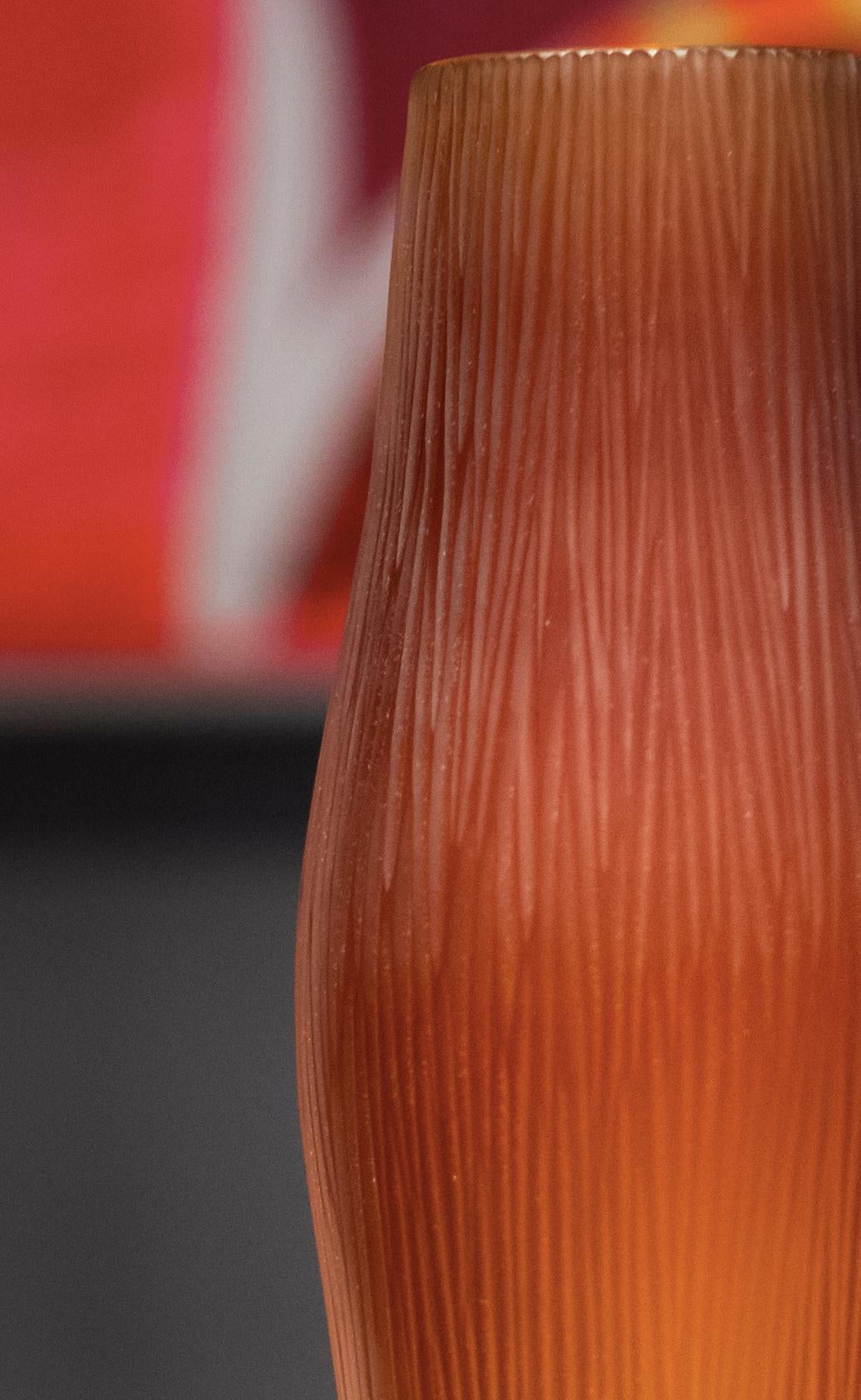 Ludovica+Roberto Palomba Laguna Puparin-Vase aus Muranoglas Topas, 21. Jahrhundert (Italienisch) im Angebot