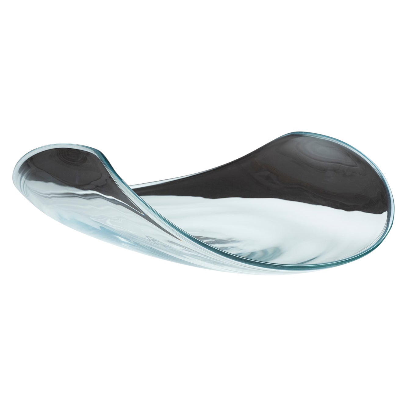 21. Jahrhundert Ludovica+Roberto Palomba Laguna Stua Tablett Murano Glas Kristall