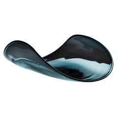 21. Jahrhundert Ludovica+Roberto Palomba Laguna Stua Tablett Murano Glas Tiefblau