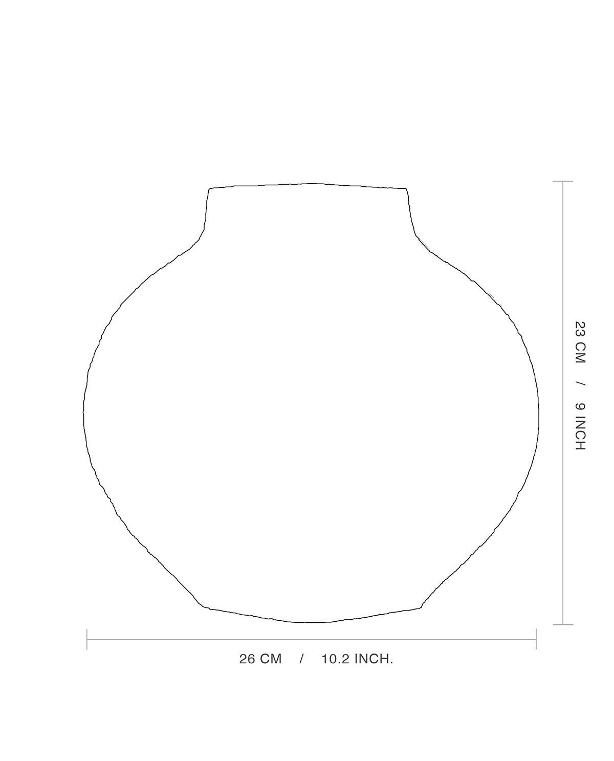 21. Jahrhundert Lune 'M', Kreise schwarz 1 Vase aus Keramik, handgefertigt in Frankreich im Zustand „Neu“ im Angebot in Marchaux-Chaudefontaine, FR