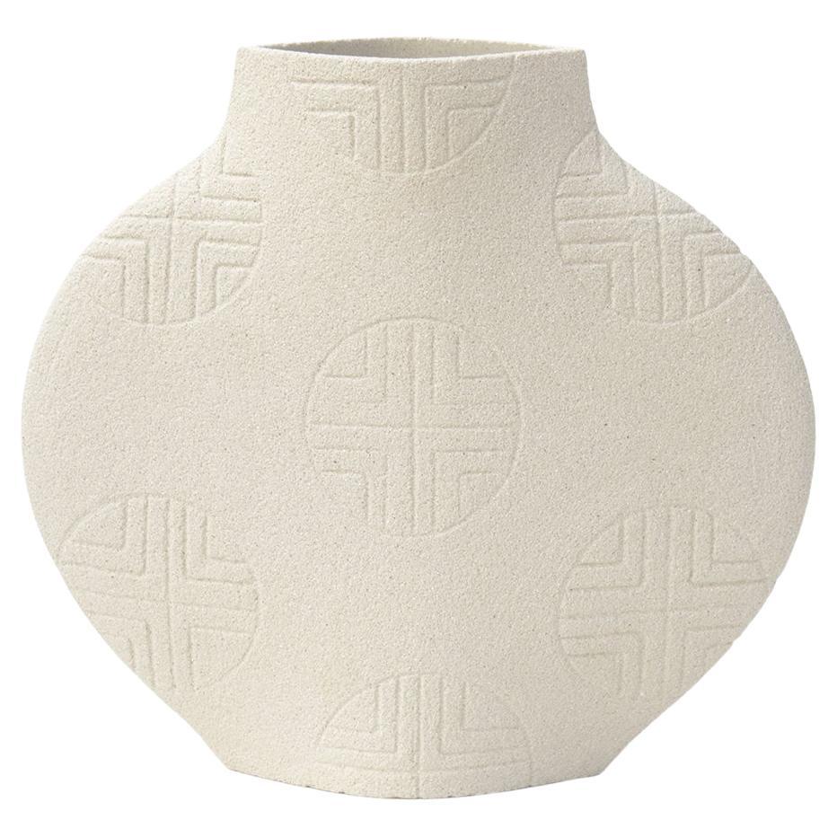 21st Century Lune [M] N°1 Vase in White Ceramic, Hand-Crafted in France