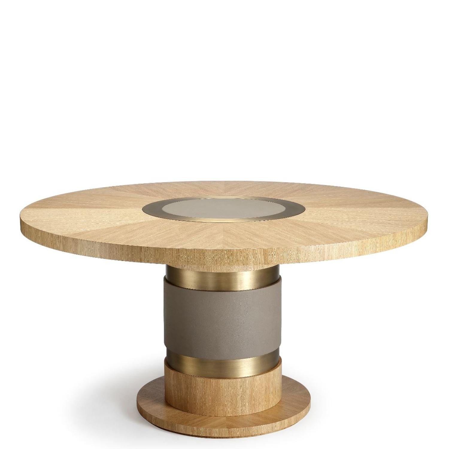 Portugais Table Lune du 21e siècle, en Wood Wood laqué HG et détails en bronze, par Duistt en vente