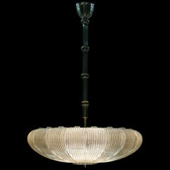 21st Century Luxury Chandelier Clear Glass Handmade Plates by Multiforme