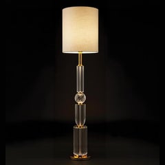 21st-Century, Luxury clear crystal stand-lamp