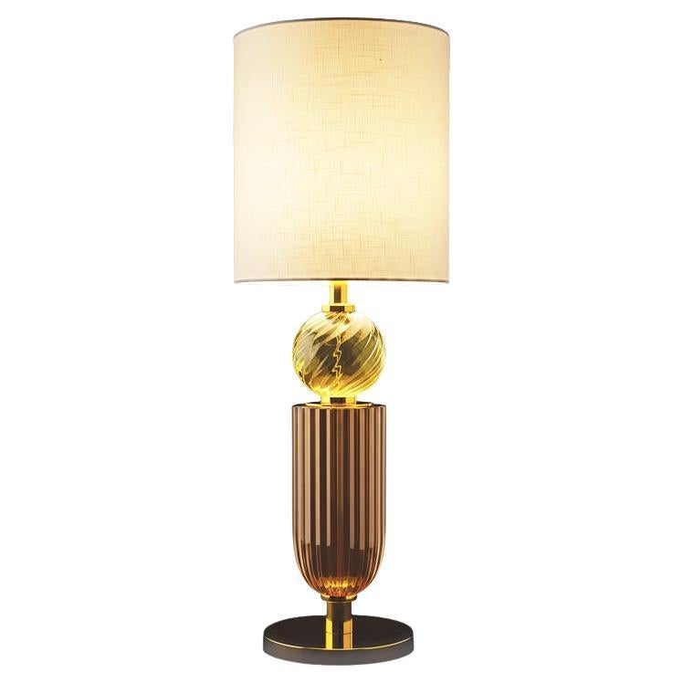 21st-Century, Luxury Crystal Table Lamp