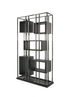 21st Century Mackintosh Bookcase in Brass and Wood by Gianfranco Ferré Home