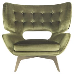 21st Century Maclaine Armchair in Velvet by Roberto Cavalli Home Interiors