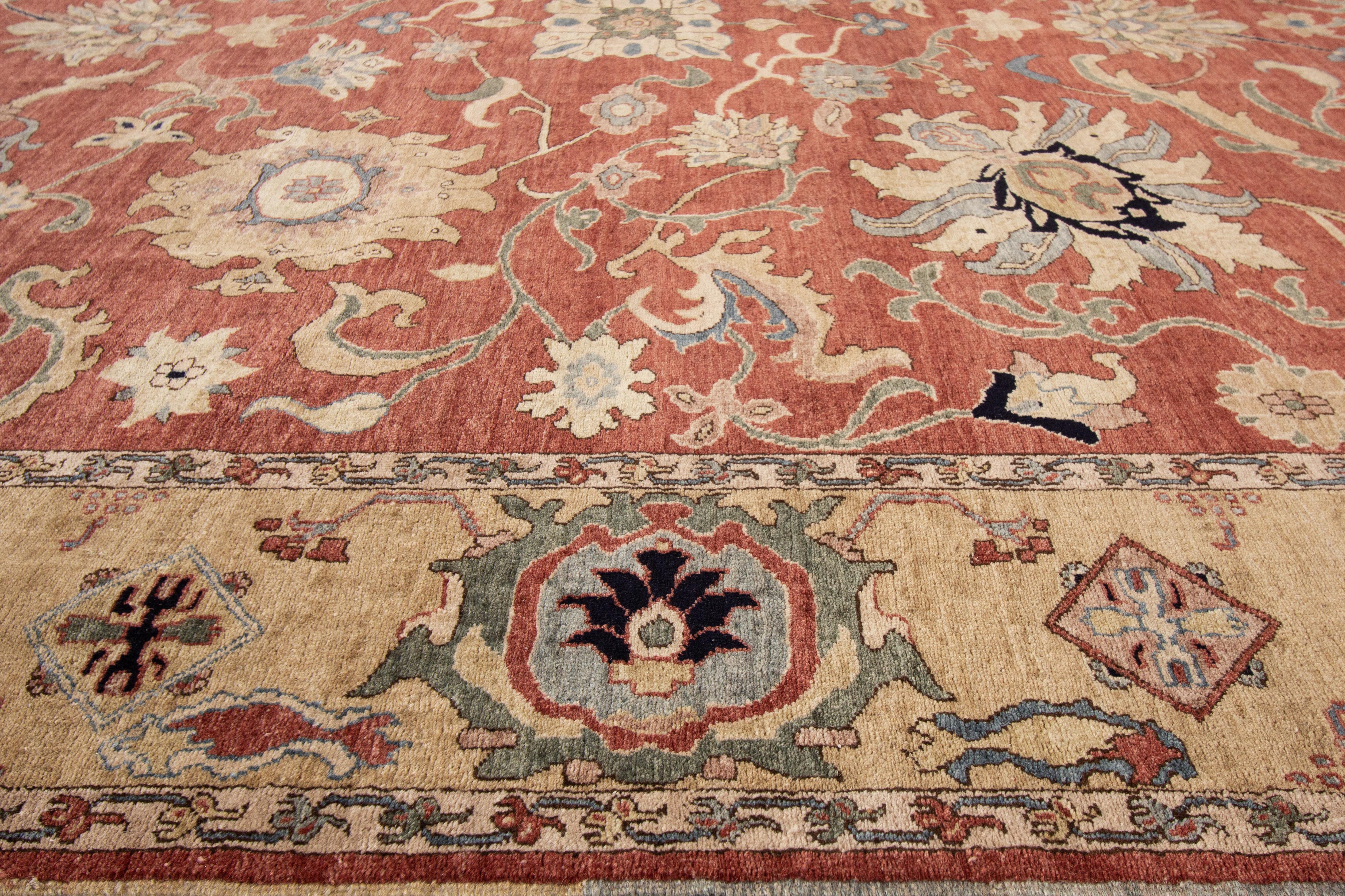 Moderne Tapis de style persan Mahal du 21e siècle avec motif sur toute sa surface en vente