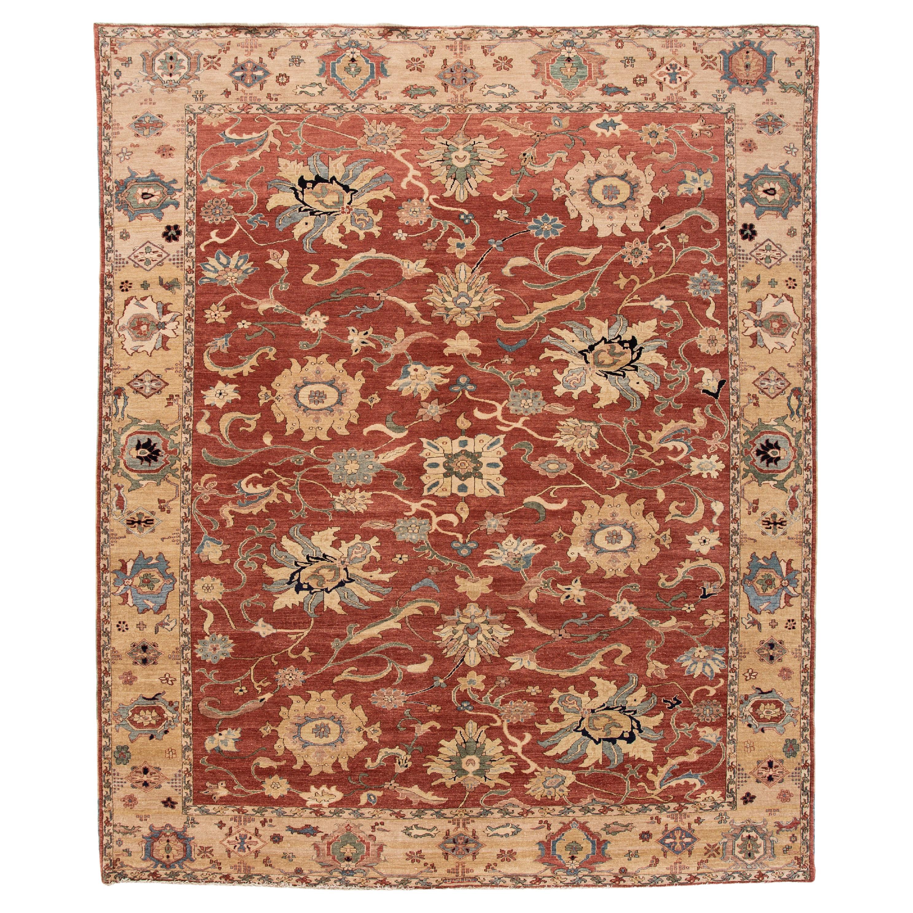 Tapis de style persan Mahal du 21e siècle avec motif sur toute sa surface en vente