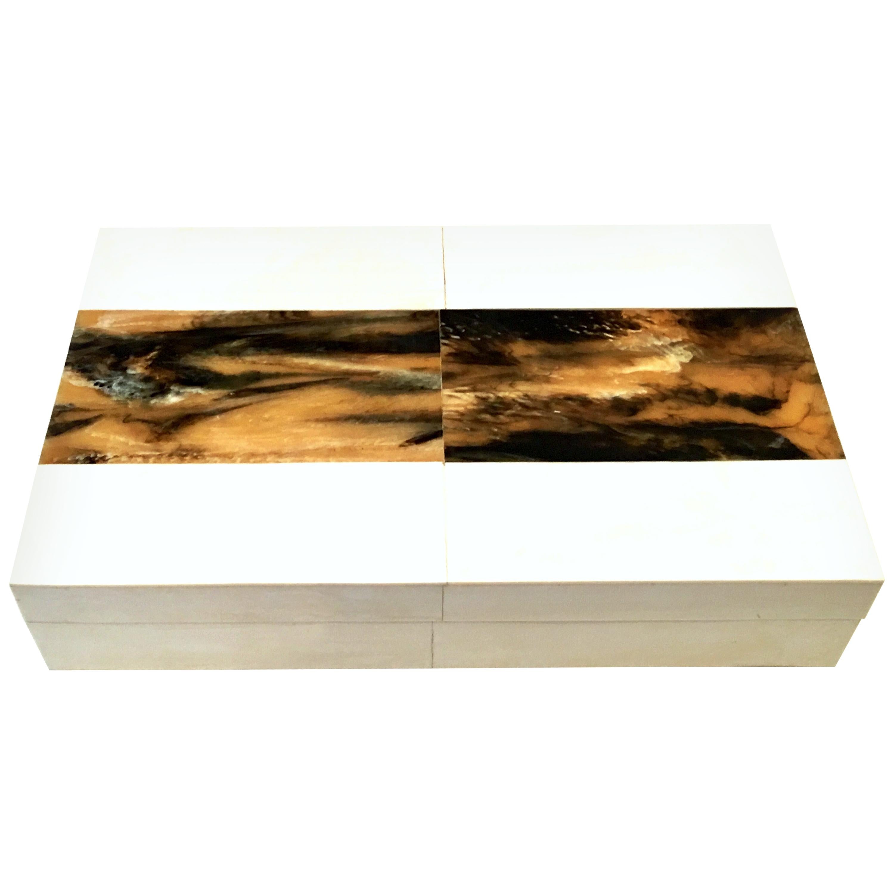 21st Century Maple & Madagascar Rosewood Inlay Large Lidded "Letter" Box For Sale