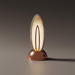 21° secolo Marais III Lampada da tavolo in ottone alabastro di Creativemary
