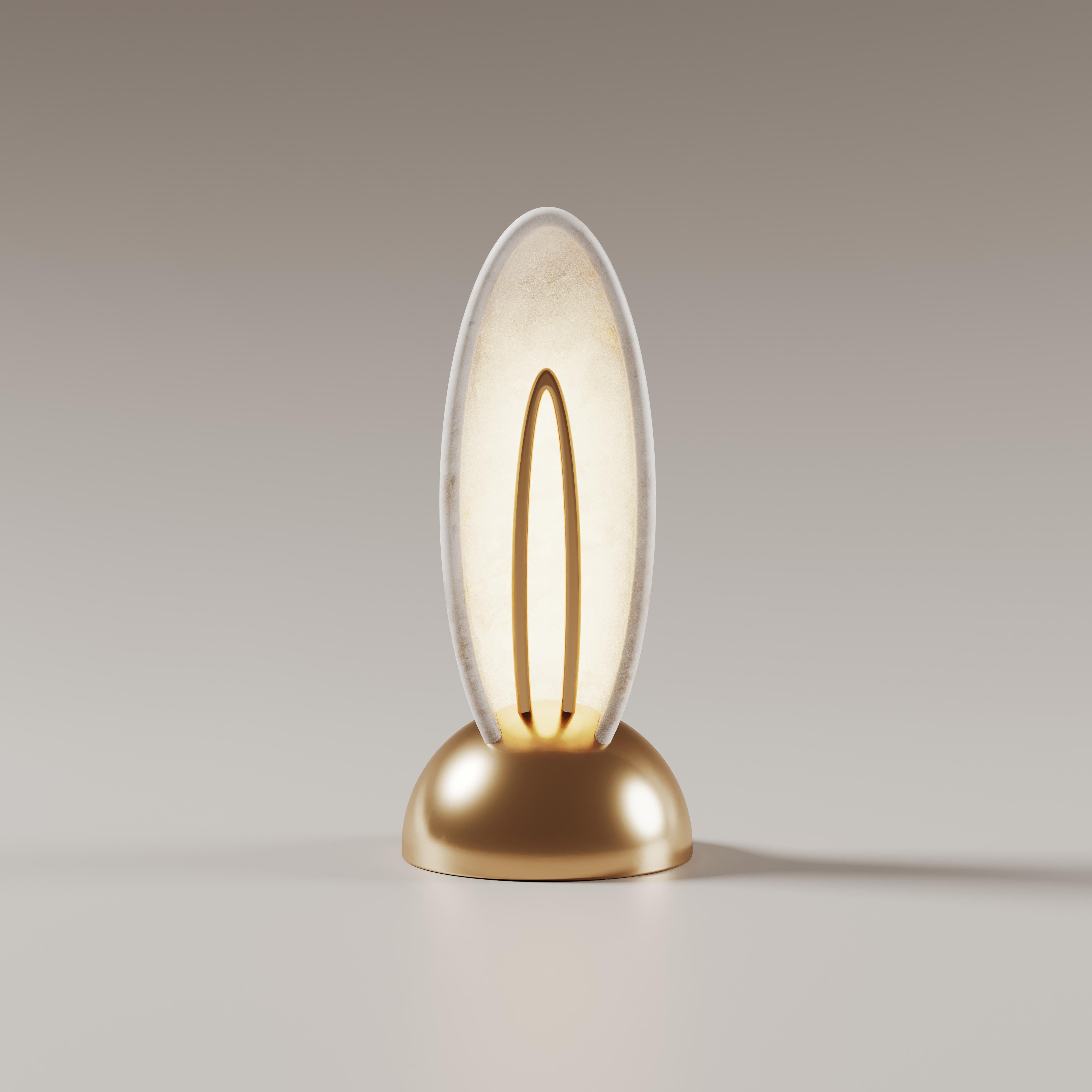 21st Century Marais III Table Lamp Brass Alabaster by Creativemary In New Condition For Sale In RIO TINTO, PT