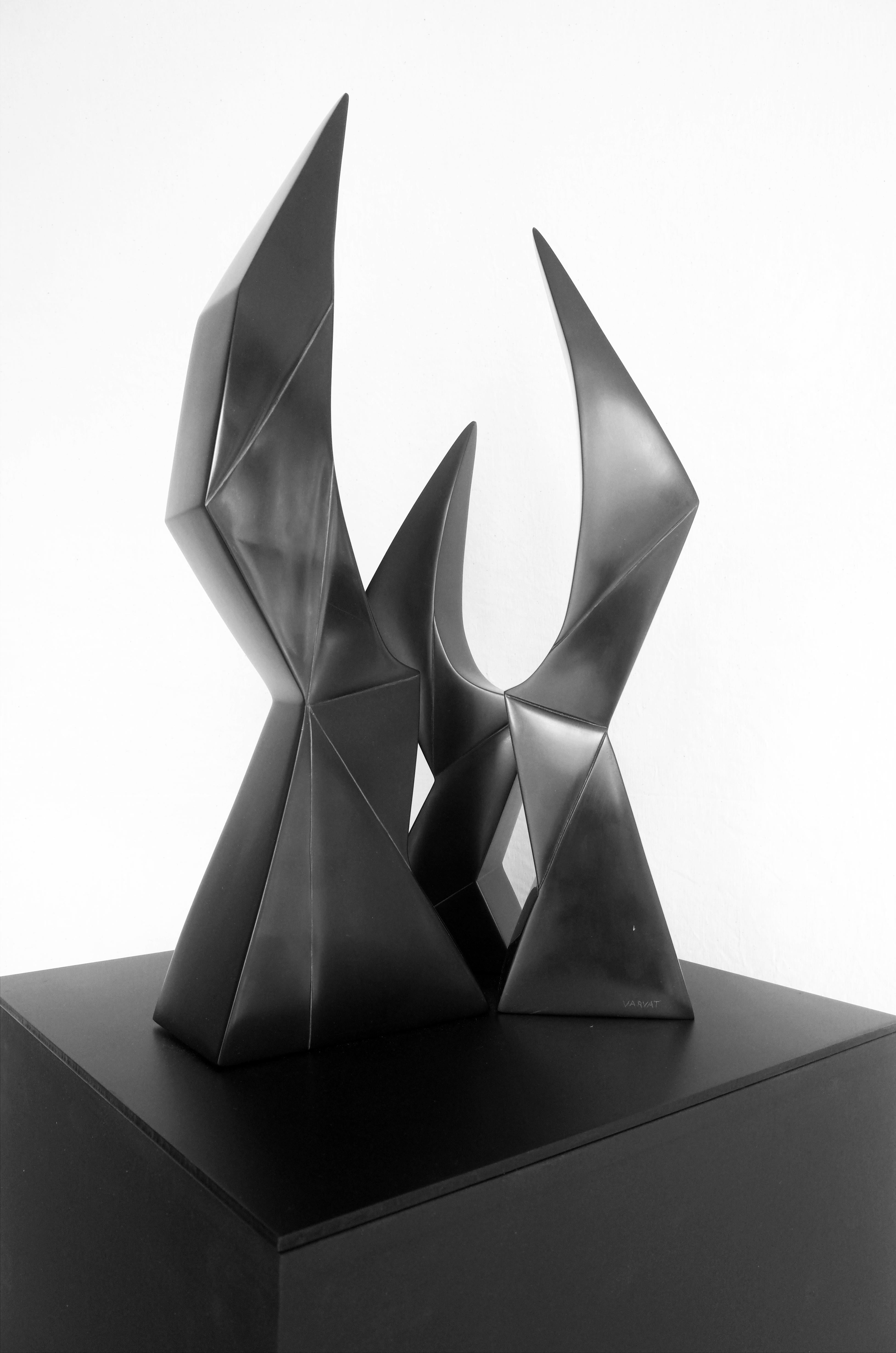 Modern 21st Century Marble Abstract Sculpture TRILOGUE by Bernard Varvat from France For Sale