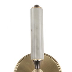 21st-Century, marble and Brass applique