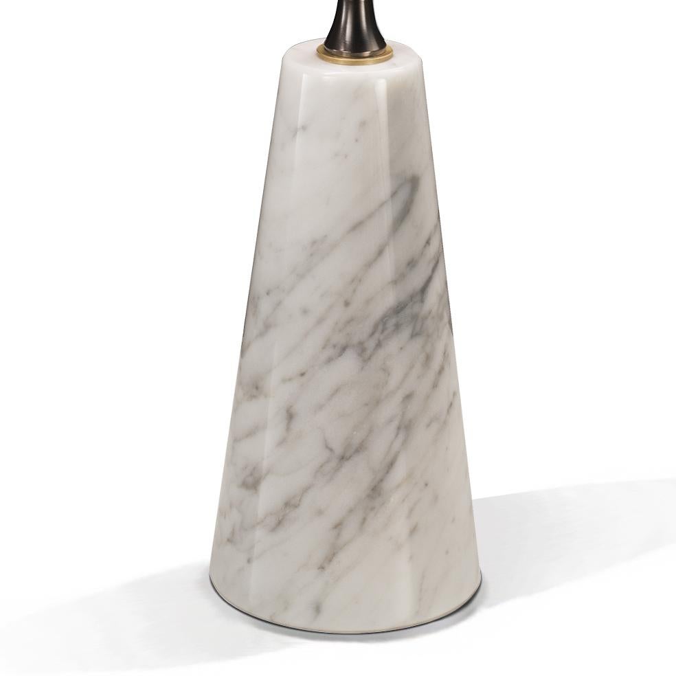 Organic Modern 21st-Century, marble and Brass Table Lamp  For Sale