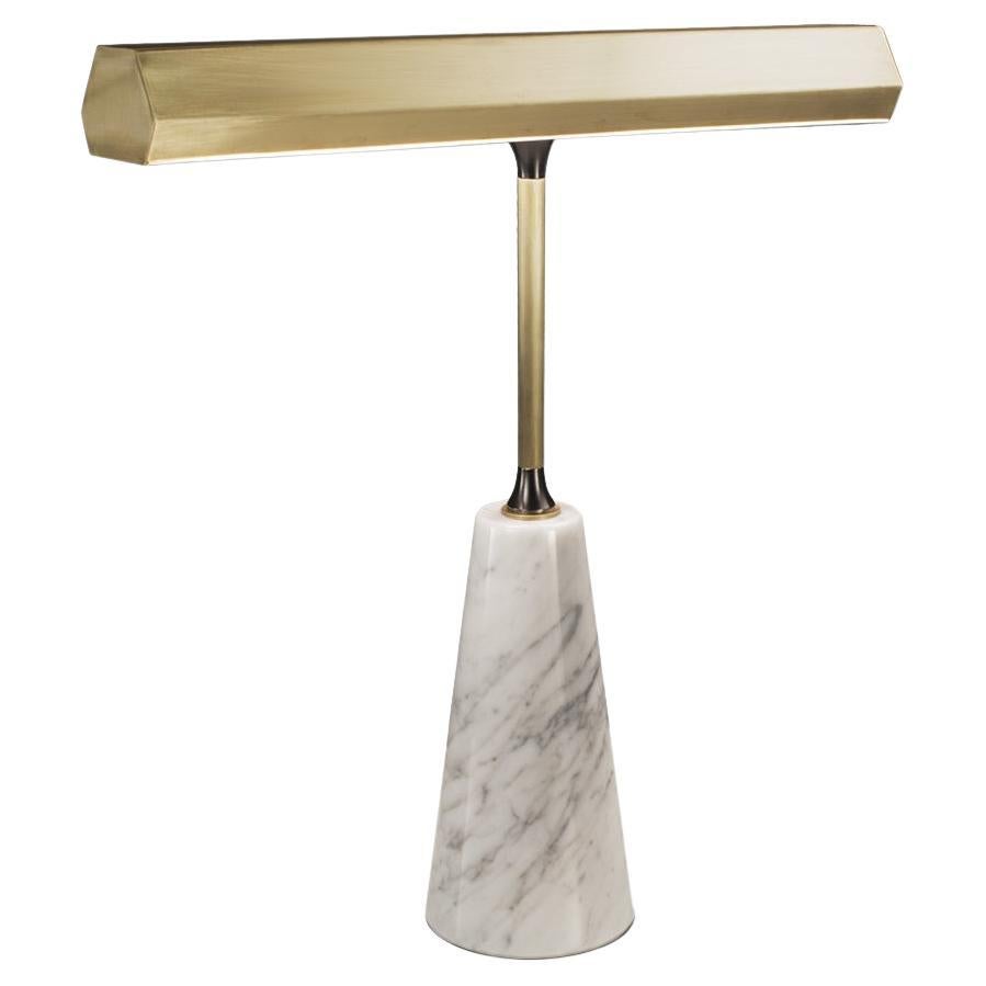 21st-Century, marble and Brass Table Lamp  For Sale