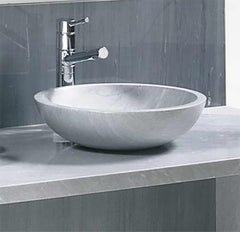 21st Century Marble Bathroom Fitted Wall in White Carrara & Bardiglio Imperiale