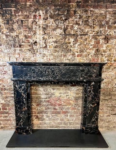 21st Century Marble Nero Portoro Fireplace Mantlepiece