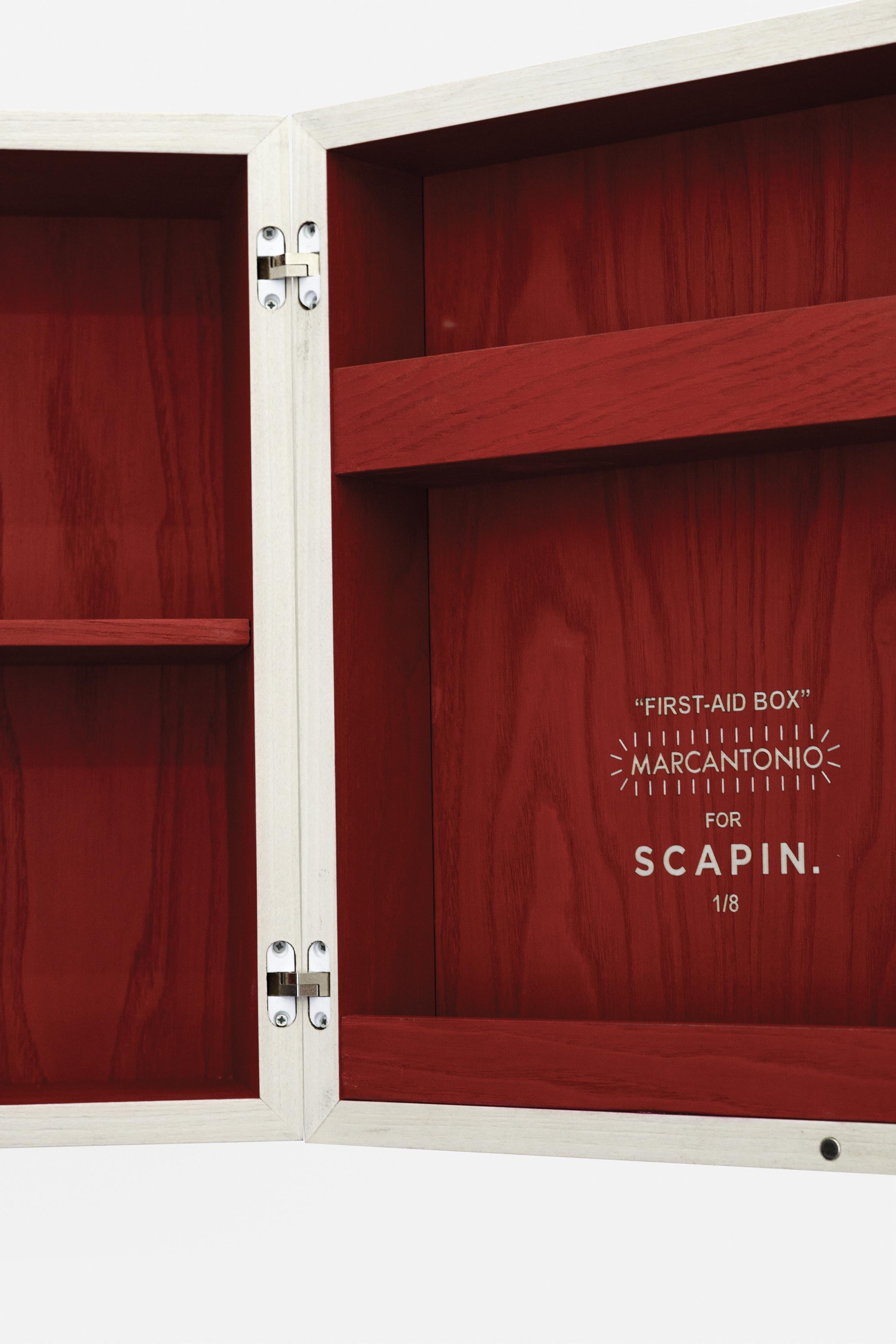 Contemporary 21st Century Marcantonio Apothecary Cabinet Wood Inlay Scapin Collezioni For Sale