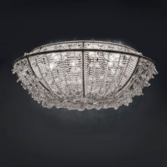21st Century Margherita Crystal & Blown Glass Ceiling Lamp by Patrizia Garganti