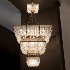 21st Century Margherita Crystal & Blown Glass Chandelier by Patrizia Garganti
