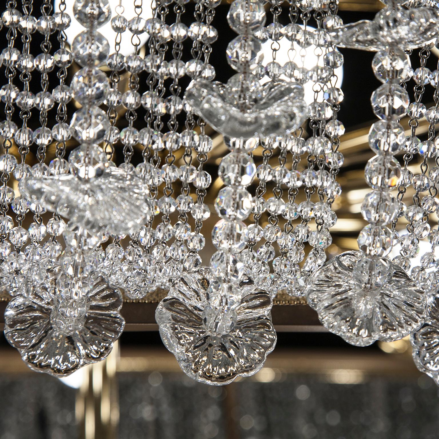 Italian 21st Century Margherita Crystal & Blown Glass Chandelier by Patrizia Garganti For Sale