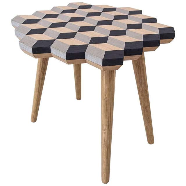 Ragali 21st Century Diplopia Monochrome Cubic Marble Side Table For Sale at ...