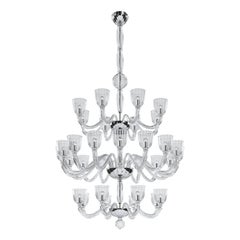 Lustre  20 clairages Martinengo en cristal du 21e sicle de Venini