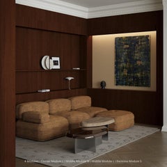 21st Century Mask Slim Coffee Table, High Gloss Lacquered Wood, by Duistt