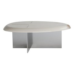 21st Century Mask Slim Coffee Table, High Gloss Lacquered Wood, by Duistt