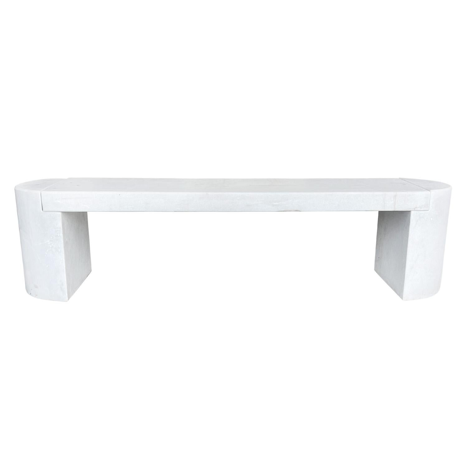 European 21st Century Massa Garden Marble Bench For Sale
