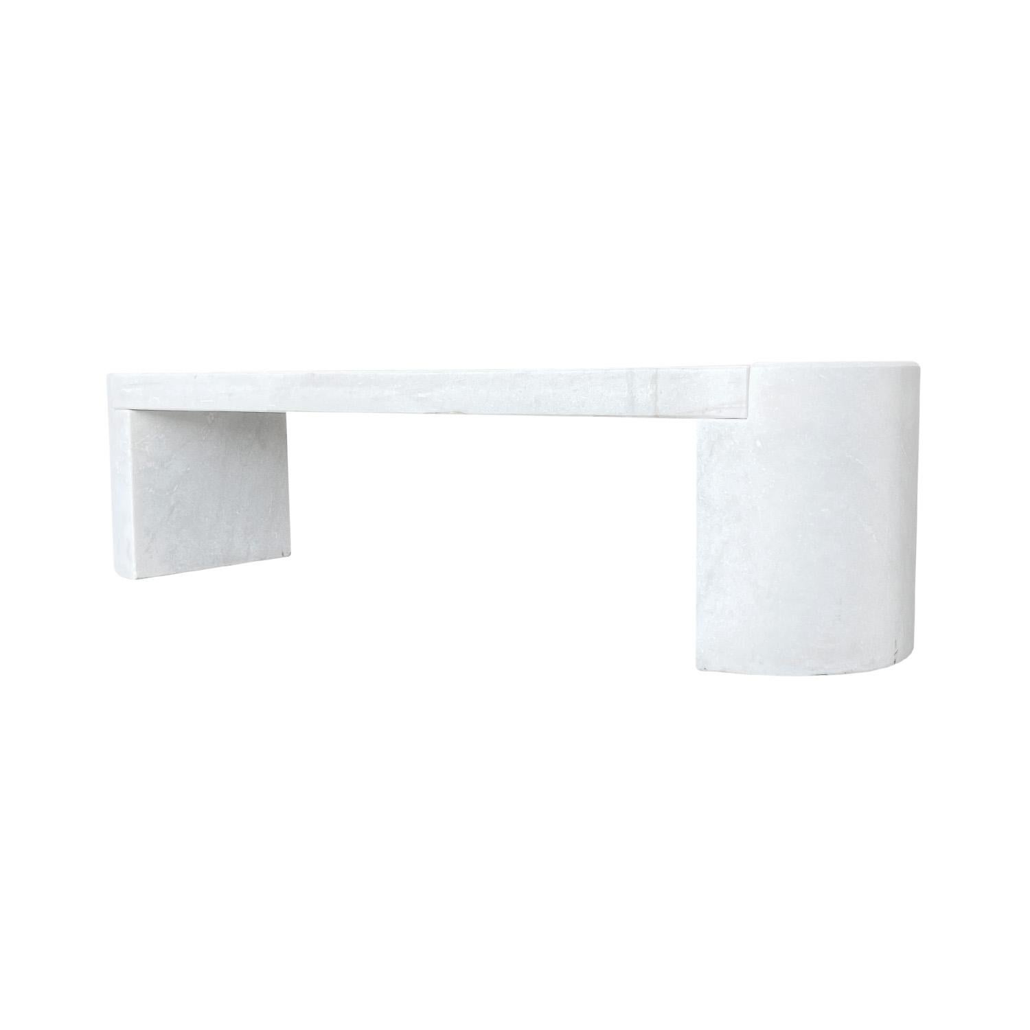 Contemporary 21st Century Massa Garden Marble Bench For Sale