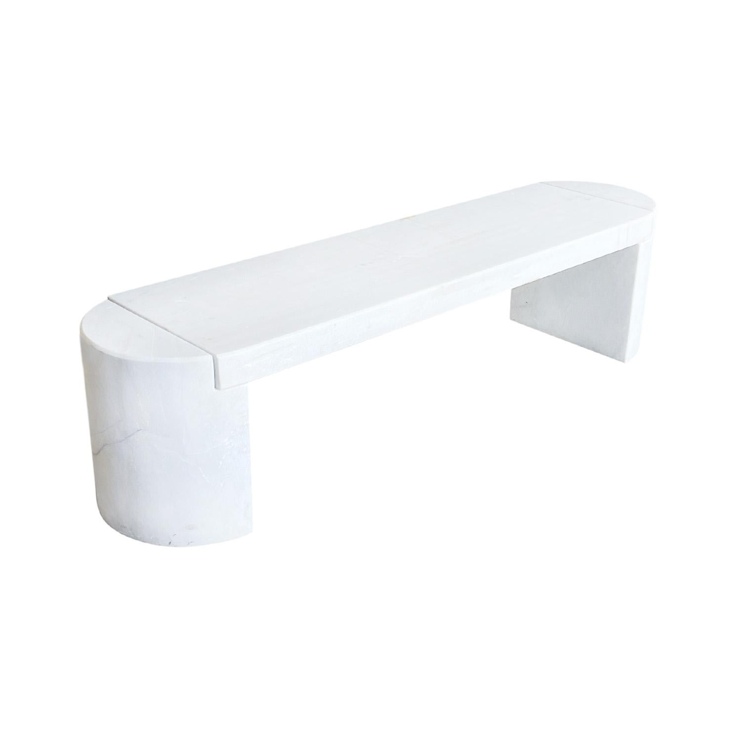 21st Century Massa Garden Marble Bench For Sale 1