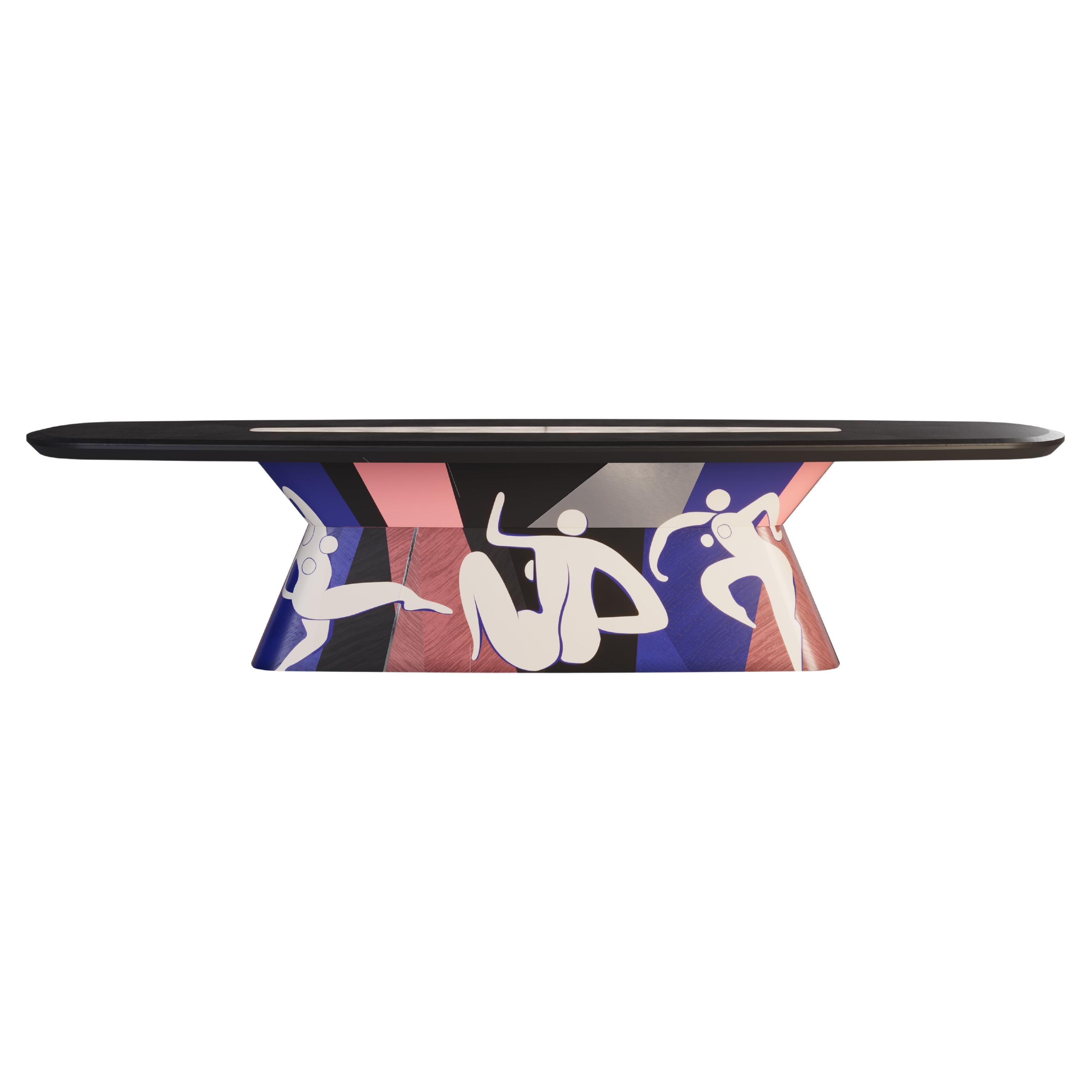 Table de salle à manger La Danse d'inspiration Matisse du 21e siècle fabriquée au Portugal par Malabar en vente