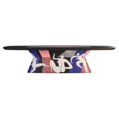 Table de salle à manger La Danse d'inspiration Matisse du 21e siècle fabriquée au Portugal par Malabar