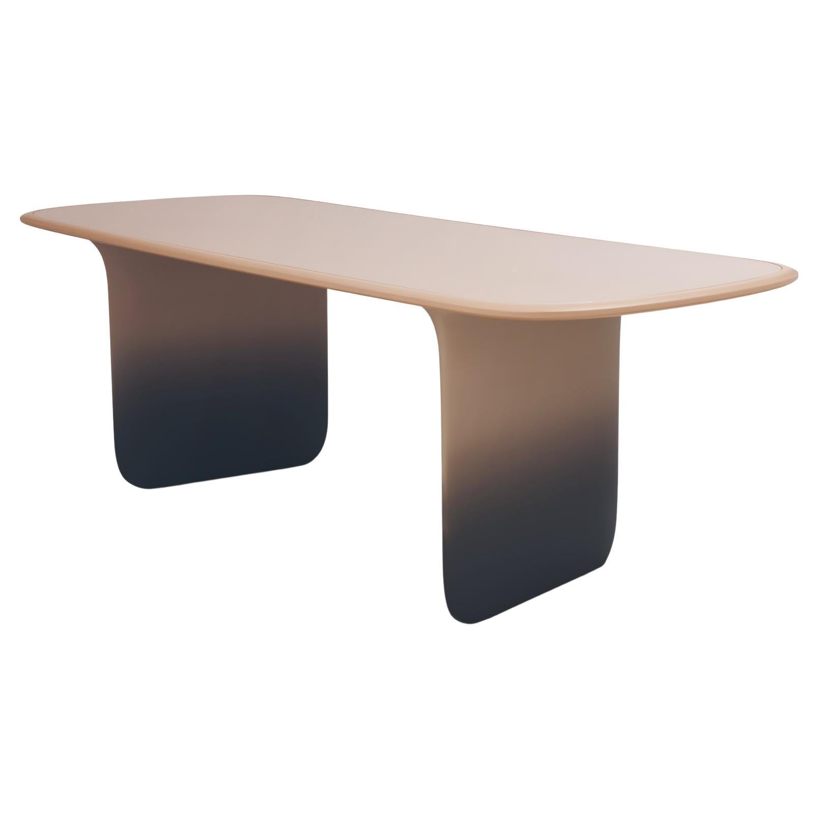 21st Century Matteo Cibic Table Lacquered MDF Extraclear Glass Scapin Collezioni For Sale