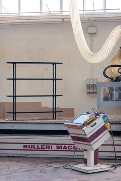 21st Century Matteo Zorzenoni Bones Bookcase Black PaintedWood Scapin Collezioni